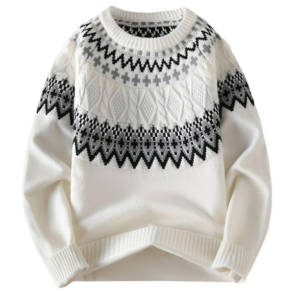 Ugly Christmas Sweaters For Men Knitted Sweater Coat Autumn Round Neck Pullover Soft Comfortable Casual Loose Fit Long Sleeve Warm Outerwear