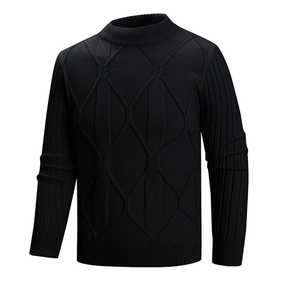 Ugly Christmas Sweaters For Men Pullover Half Turtleneck Fashionable Casual Knitted Sweater