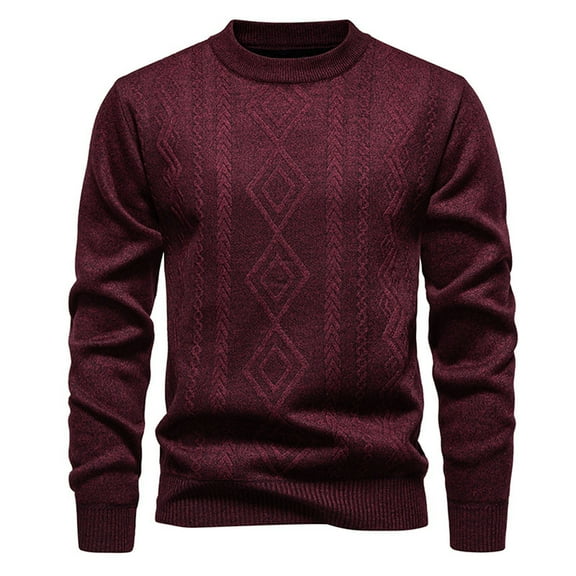 Ugly Christmas Sweaters For Men Warm Lined Sweater Coat Casual High Neck Knit Pullover Winter Thermal Insulated Soft Comfortable