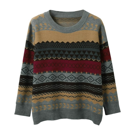 Ugly Christmas Sweaters For Women Pullover Patchwork Loose Sleeve Knitted Sweater Female Elegant All Trendy Popular Streetwear Clothes