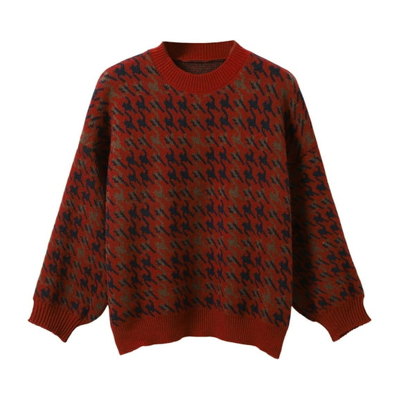 Ugly Christmas Sweaters For Women Pullover Patchwork Loose Sleeve Knitted Sweater Female Elegant All Trendy Popular Streetwear Clothes