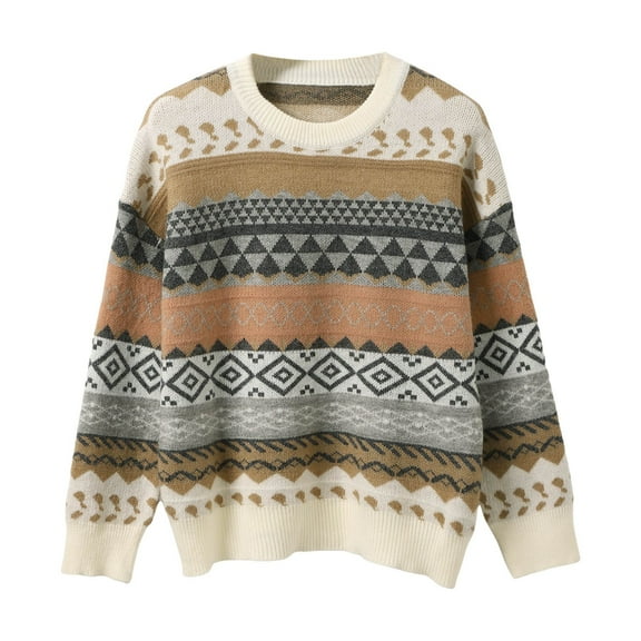 Ugly Christmas Sweaters For Women Pullover Patchwork Loose Sleeve Knitted Sweater Female Elegant All Trendy Popular Streetwear Clothes