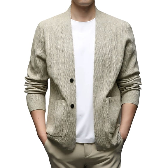 Christmas Sweaters For Men Knit Sweater Coat Shawl Collar Casual Long Sleeve Cardigan With Applique Patchwork And Jacquard Pockets For Outdoor Fall Winter Wear