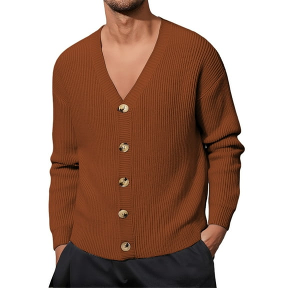 Ugly Christmas Sweaters For Men Knitted Cardigan Sweater Button Up Long Sleeve Casual Lightweight Outdoor Fall Winter Jacket Coat Comfortable Soft Yarn Fabric