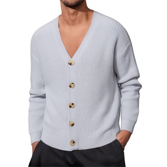 Ugly Christmas Sweaters For Men Knitted Cardigan Sweater Button Up Long Sleeve Casual Lightweight Outdoor Fall Winter Jacket Coat Comfortable Soft Yarn Fabric