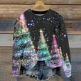 thumbnail image 1 of Ugly Christmas Sweaters Women, Long Sleeve Cute Xmas Themed Pattern Crewneck Pullover Knitted Holiday Top (L, Black), 1 of 4