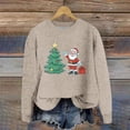 thumbnail image 1 of Ugly Christmas Sweaters Women, Long Sleeve Cute Xmas Themed Pattern Crewneck Pullover Knitted Holiday Top (M, Beige 01), 1 of 4