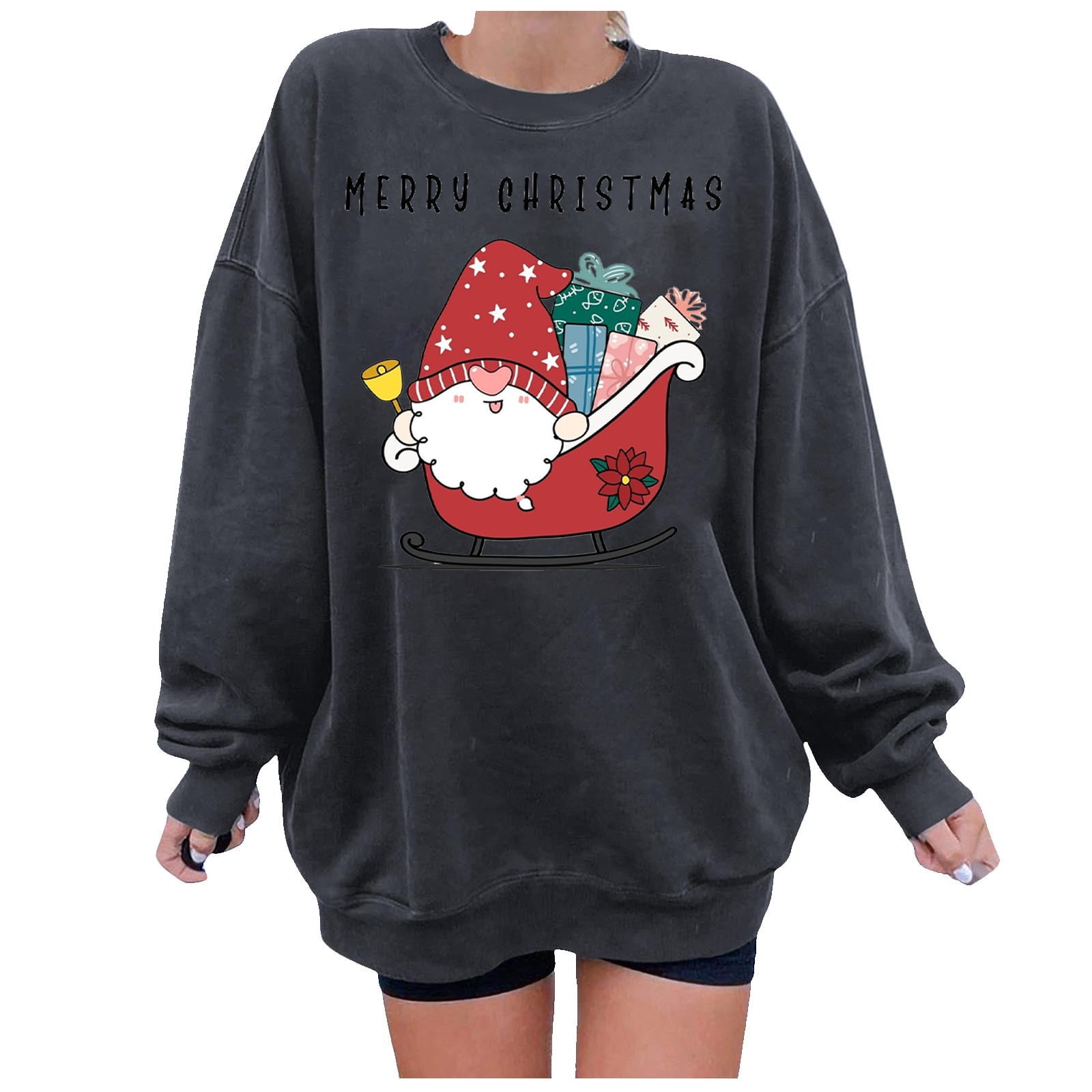 Ugly Christmas Sweaters for Women, Womens Knit Sweater Xmas Cute Gnomes ...