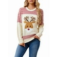 thumbnail image 1 of Ugly Christmas Sweaters for Women Cute Fuzzy Funny Wintertime and Holiday Parties Knitted Pullover Sweater Beige XL, 1 of 10