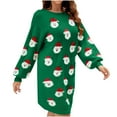 thumbnail image 1 of Ugly Christmas Sweaters for Women Cute Fuzzy Funny Wintertime and Holiday Parties Knitted Pullover Sweater, 1 of 3
