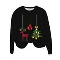 thumbnail image 1 of Ugly Christmas Sweaters for Women Cute Xmas Tree Pullover Long Sleeve Crewneck Sweater, 1 of 3