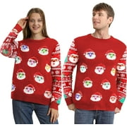NIYPS Ugly Christmas Sweaters for Women Men,2024 Light Up Ugly Christmas Sweaters for Couples,Funny Novelty Pullover Xmas Sweater