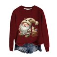 thumbnail image 1 of Christmas Sweaters for Women Novelty Funny 3D Xmas Print Long Sleeve Knitted Tops Holiday Casual Crew Neck Tunics, 1 of 4
