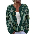 thumbnail image 1 of Ugly Christmas Sweaters for Women Open Front Cardigan Button Knit Long Sleeves Fall Winter Xmas Funny Outerwear, 1 of 2