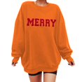 thumbnail image 1 of Christmas Sweatshirt for Women 2025 Funny Plus Size Print Tops Crewneck Long Sleeve Xmas Holiday Shirts, 1 of 4