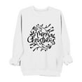 thumbnail image 1 of Ugly Christmas Sweatshirt for Women Long Sleeve Xmas Graphic Shirts Loose Holiday Gift Pullover Tops, M White, 1 of 6