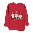 thumbnail image 1 of Ugly Christmas Sweatshirt for Women Long Sleeve Xmas Graphic Shirts Loose Holiday Gift Pullover Tops, XL Red, 1 of 6