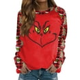thumbnail image 1 of Ugly Christmas Sweatshirts for Women 2025 Xmas Long Sleeve Shirts Crewneck Pullover Red XXL, 1 of 5