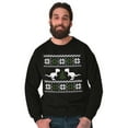 thumbnail image 1 of Ugly Christmas T-Rex Dinosaur Party Sweatshirt for Men or Women Brisco Brands M, 1 of 6