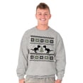 thumbnail image 1 of Ugly Christmas T-Rex Dinosaur Party Sweatshirt for Men or Women Brisco Brands X, 1 of 6