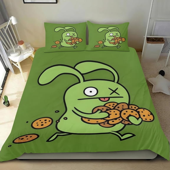 Ugly Doll Themed Bed Sheet Set Three Piece Set 53x79 Inches Comfortable And Skin Friendly Unique Design Creating A Star Studded Night