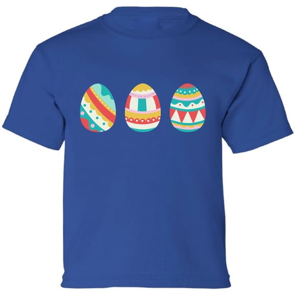 Easter Shirt - Colorful Blue Eggs Graphic Tee for Kids Boys Girls XS S M L XL