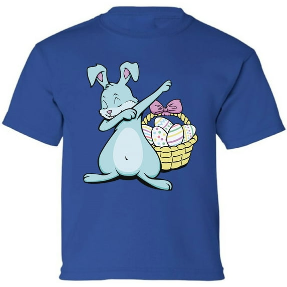 Easter Shirt - Dabbing Easter Bunny Graphic Tee for Kids Boys Girls XS S M L XL
