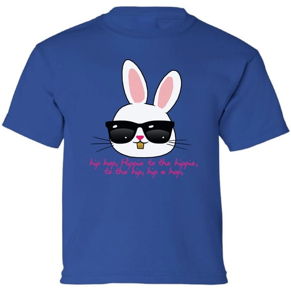Easter Shirt - HIP HOP Easter Bunny Graphic Tee for Kids Boys Girls XS S M L XL