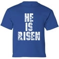 thumbnail image 1 of Ugly Easter Shirt - He is Risen White Graphic Tee for Kids Boys Girls XS S M L XL, 1 of 2