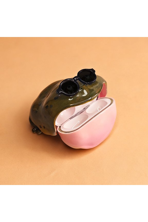 Ugly Frog Earphone Case Creative Pink Hat Curly Hair Frog Earphone Case AirPods Pro Earphone Protection Shell Gift