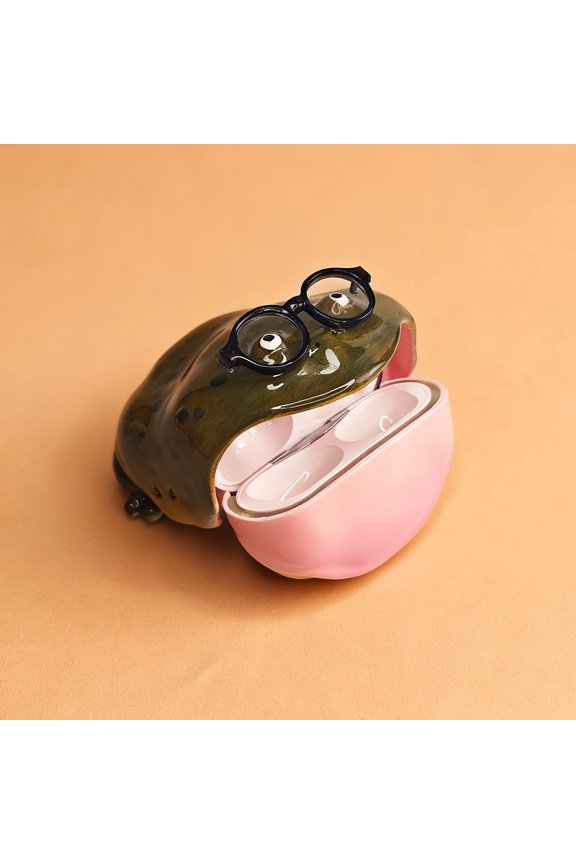 Ugly Frog Earphone Case Creative Pink Hat Curly Hair Frog Earphone Case AirPods Pro Earphone Protection Shell Gift