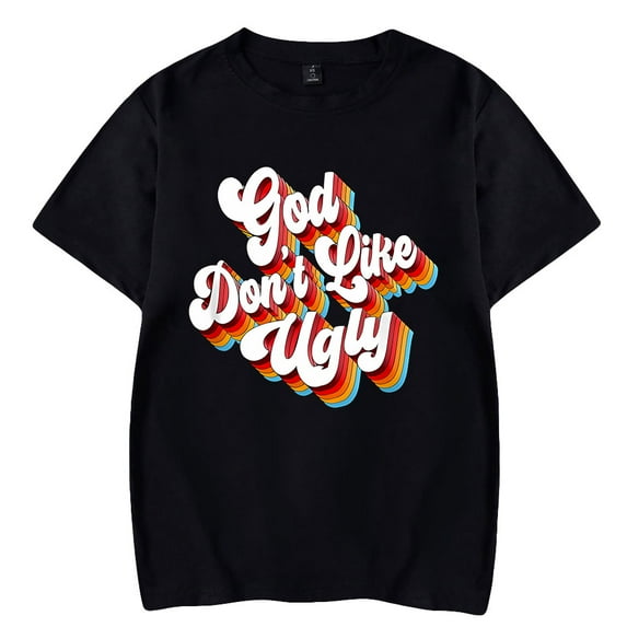 Ugly God Don't Like Ugly Tshirt Unisex Short Sleeve T-shirts Men Women Casual Streetwear Printing