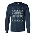 thumbnail image 1 of Ugly Holiday Shirt HAPPY CHANUKAH Adult Long Sleeve T-shirt, 1 of 2