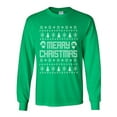 thumbnail image 1 of Ugly Holiday Shirt MERRY CHRISTMAS Adult Long Sleeve T-shirt, 1 of 2