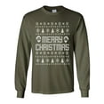 thumbnail image 1 of Ugly Holiday Shirt MERRY CHRISTMAS Adult Long Sleeve T-shirt, 1 of 2