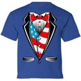 thumbnail image 1 of Independence Day Shirt - Tuxedo American Flag Graphic Tee for Kids Boys Girls XS S M L XL 4th of July Outfit, 1 of 2
