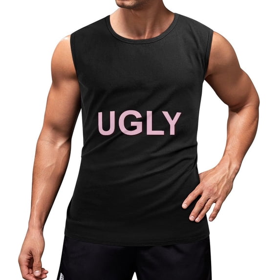 Ugly Men'S Muscle T-Shirt, Sleeveless, Muscle Tank Tee Top 3XL