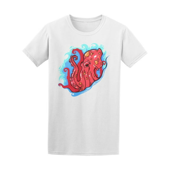 Ugly Octopus Doodle T-Shirt Men -Image by Shutterstock, Male Large
