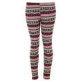 thumbnail image 1 of Ugly SNOWFLAKES Pattern PINK and GRAY Christmas Leggings, 1 of 3