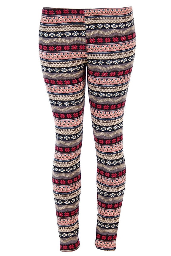 Ugly SNOWFLAKES Pattern PINK and GRAY Christmas Leggings