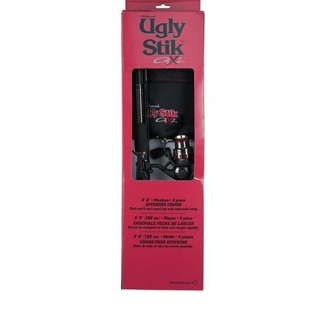 Ugly Stik GX2™ Travel Spinning Kit, 6'6" Medium Fishing Rod, 30 Size Reel