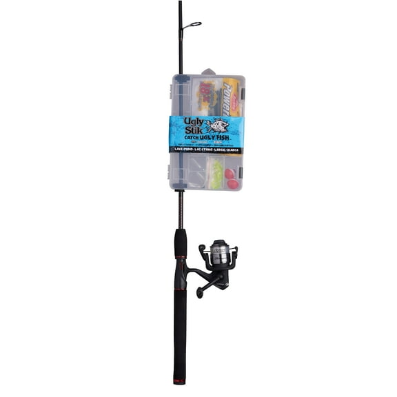 Ugly Stik Catch Ugly Fish Lake Pond Spinning Fishing Combo, 6' Medium, 30 Size Reel