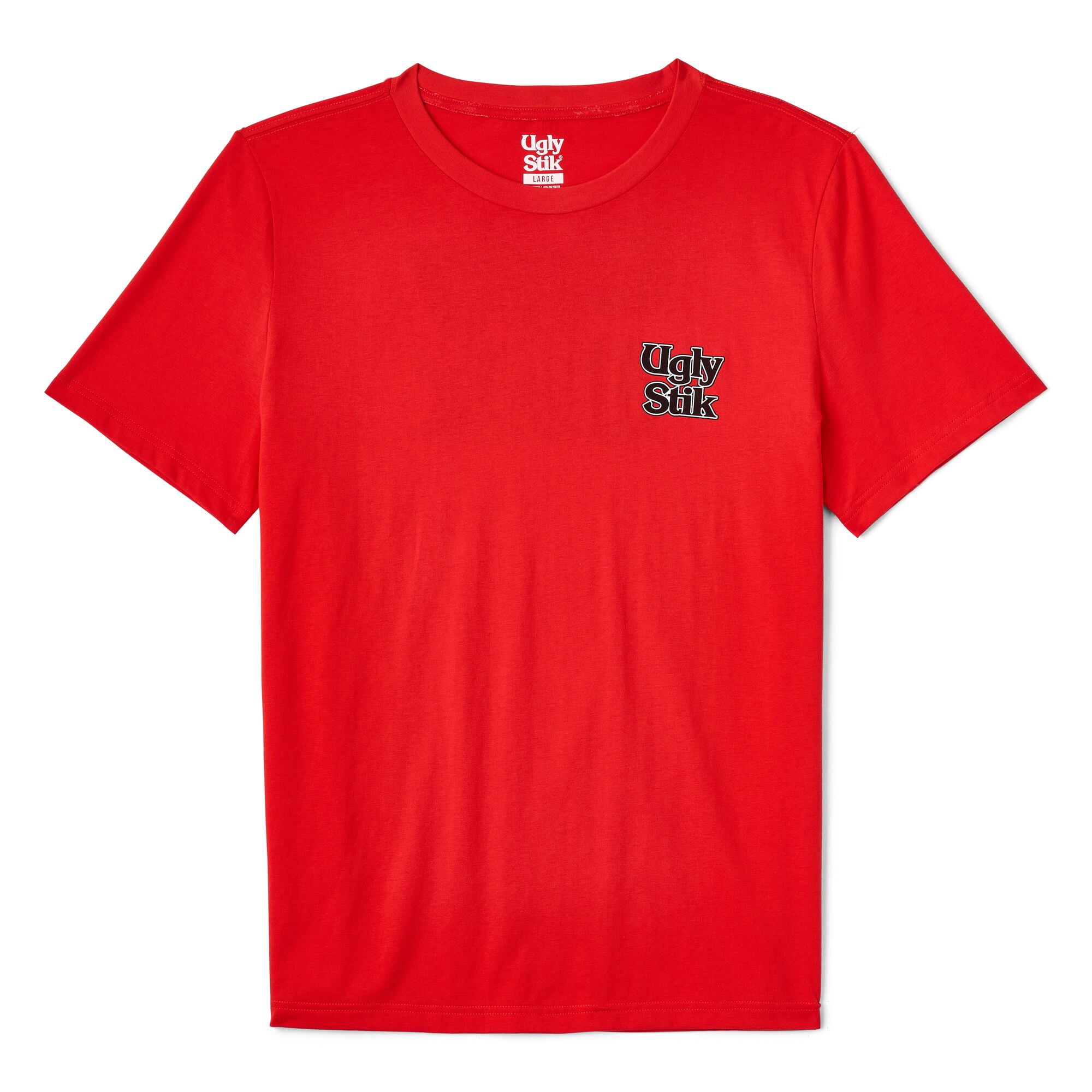 Ugly Stik Double Logo Short Sleeve T-Shirt, Red, Size L