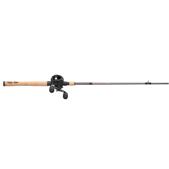 Ugly Stik Elite Baitcast Low Profile Reel and Fishing Rod Combo, LP Size Reel, 6'6", 2pc, Medium Heavy Power