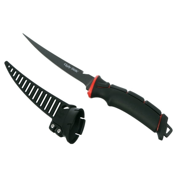 Ugly Stik Fishing Tools, 7in Tapered Knife, Black