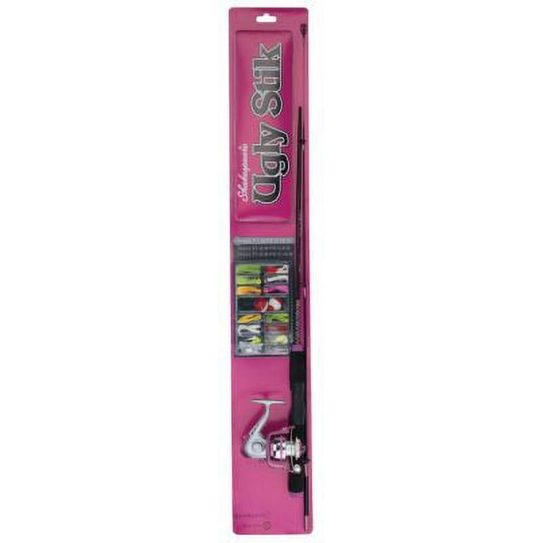 Ugly Stik Ladies Spinning Reel and Fishing Rod Combo with Tackle Kit 