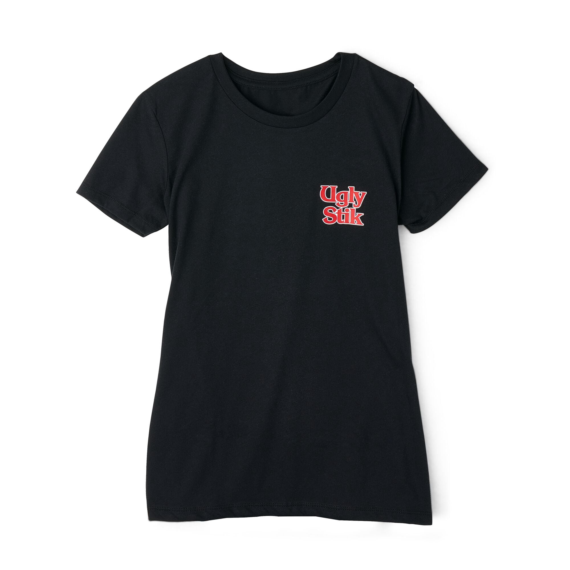 Ugly Stik Logo Short Sleeve Women's T-Shirt, Black, Size L