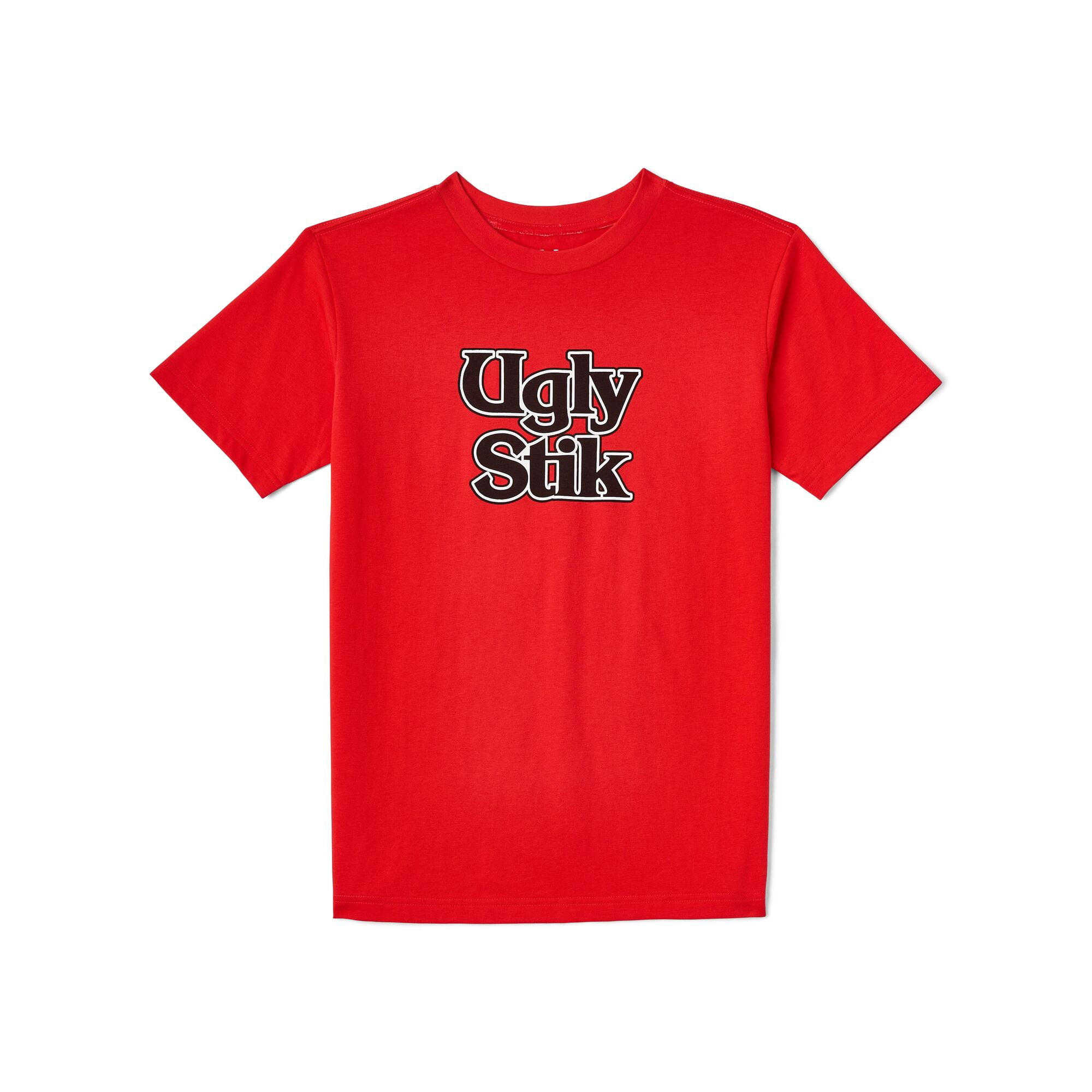 Ugly Stik Logo Short Sleeve Youth T-Shirt, Red, Size L