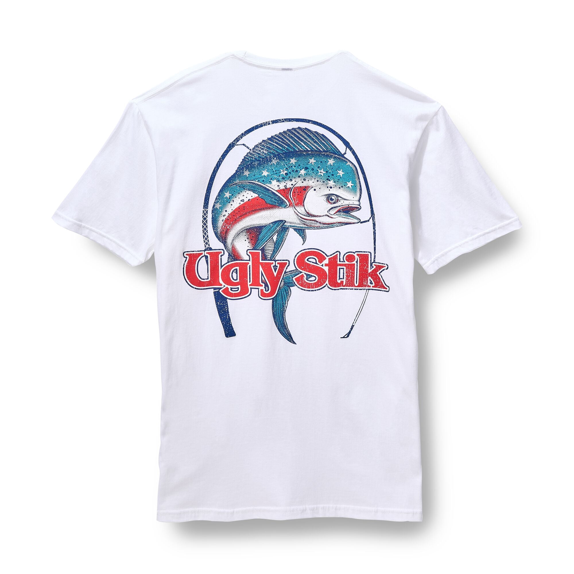 Ugly Stik Mahi Flag Americana T-Shirt, Size XXL (White)