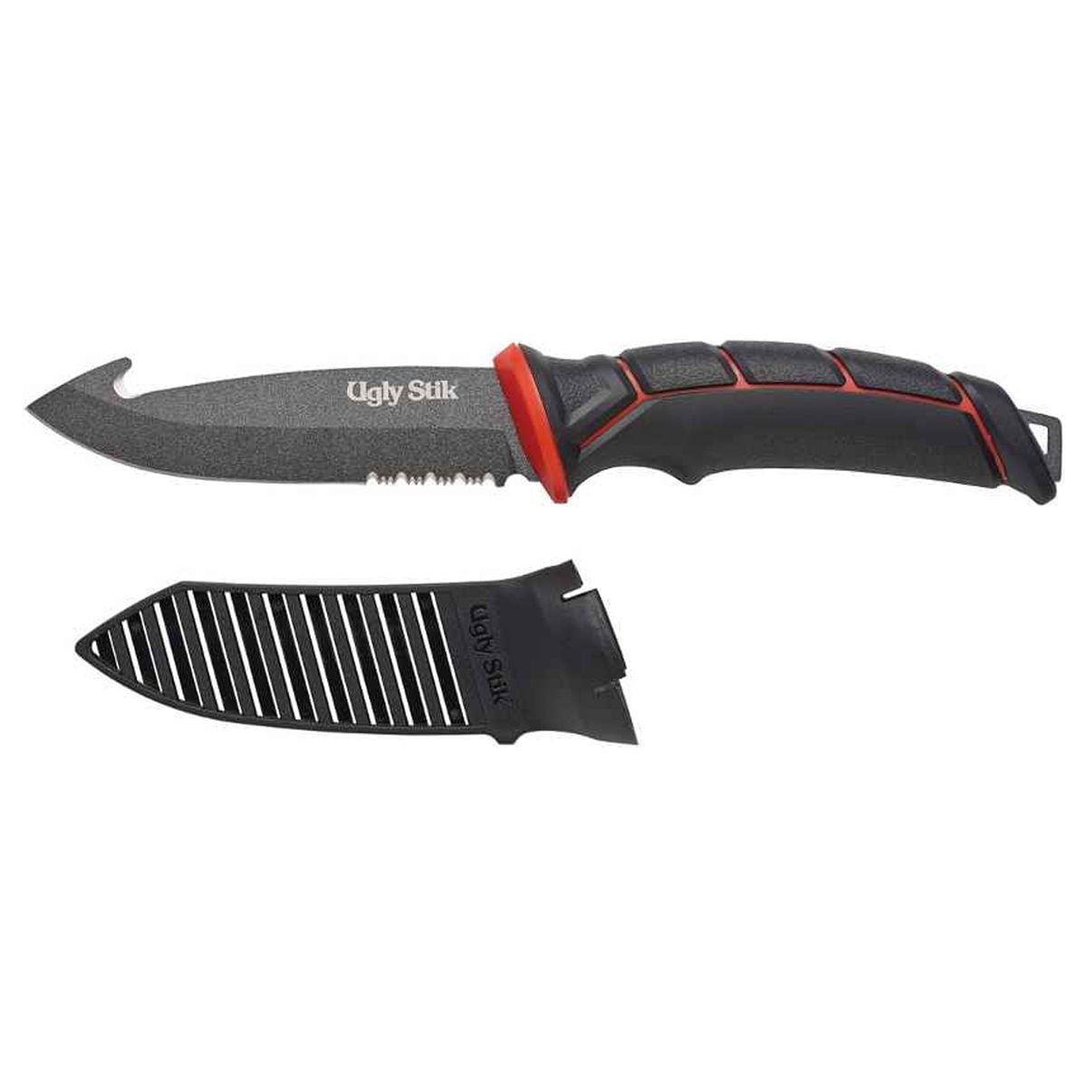 Ugly Stik Tools Gut Hook Bait Fishing Knife, Black